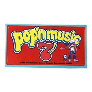 Sony PlayStation 2 PS2 Pop’n Music 7 Vintage Vtg Memory‎ Card Sticker